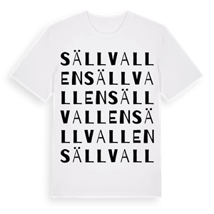 Sällvallen ordlek t-shirt – ekologisk bomull t-shirt från Pinshirt