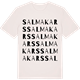 Vintage White t-shirt med Salmakars ordlek t-shirt