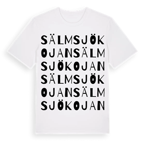 Sälmsjökojan ordlek t-shirt – ekologisk bomull t-shirt från Pinshirt