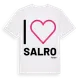 White t-shirt med Jag älskar Salro t-shirt stort tryck