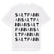 White t-shirt med Saltpannan ordlek t-shirt