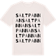 Vintage White t-shirt med Saltpannan ordlek t-shirt