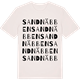 Vintage White t-shirt med Sandnäbben ordlek t-shirt