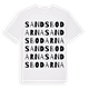 White t-shirt med Sandsbodarna ordlek t-shirt