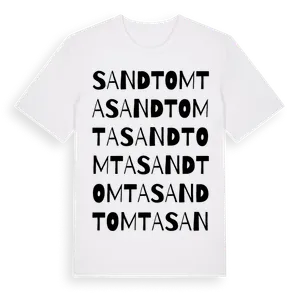 Sandtomta ordlek t-shirt – ekologisk bomull t-shirt från Pinshirt