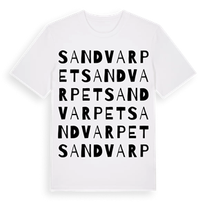 Sandvarpet ordlek t-shirt – ekologisk bomull t-shirt från Pinshirt