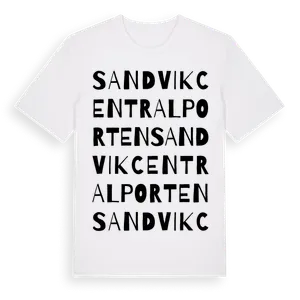 Sandvik Centralporten ordlek t-shirt – ekologisk bomull t-shirt från Pinshirt