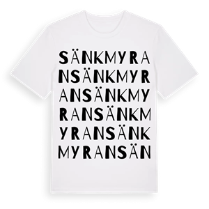 Sänkmyran ordlek t-shirt – ekologisk bomull t-shirt från Pinshirt