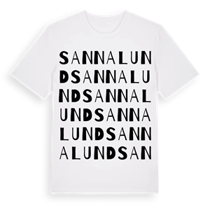 Sannalund ordlek t-shirt – ekologisk bomull t-shirt från Pinshirt