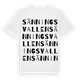 White t-shirt med Sänningsvallen ordlek t-shirt