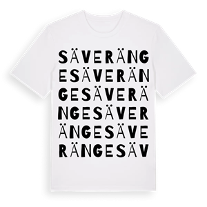 Säveränge ordlek t-shirt – ekologisk bomull t-shirt från Pinshirt
