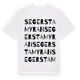 White t-shirt med Segerstamyran ordlek t-shirt