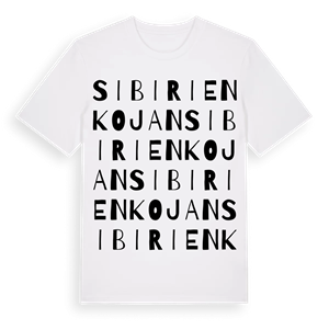 Sibirienkojan ordlek t-shirt – ekologisk bomull t-shirt från Pinshirt