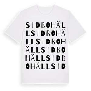Sidbohäll ordlek t-shirt – ekologisk bomull t-shirt från Pinshirt