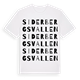 White t-shirt med Siderbergsvallen ordlek t-shirt