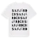 White t-shirt med Sikfjärden ordlek t-shirt