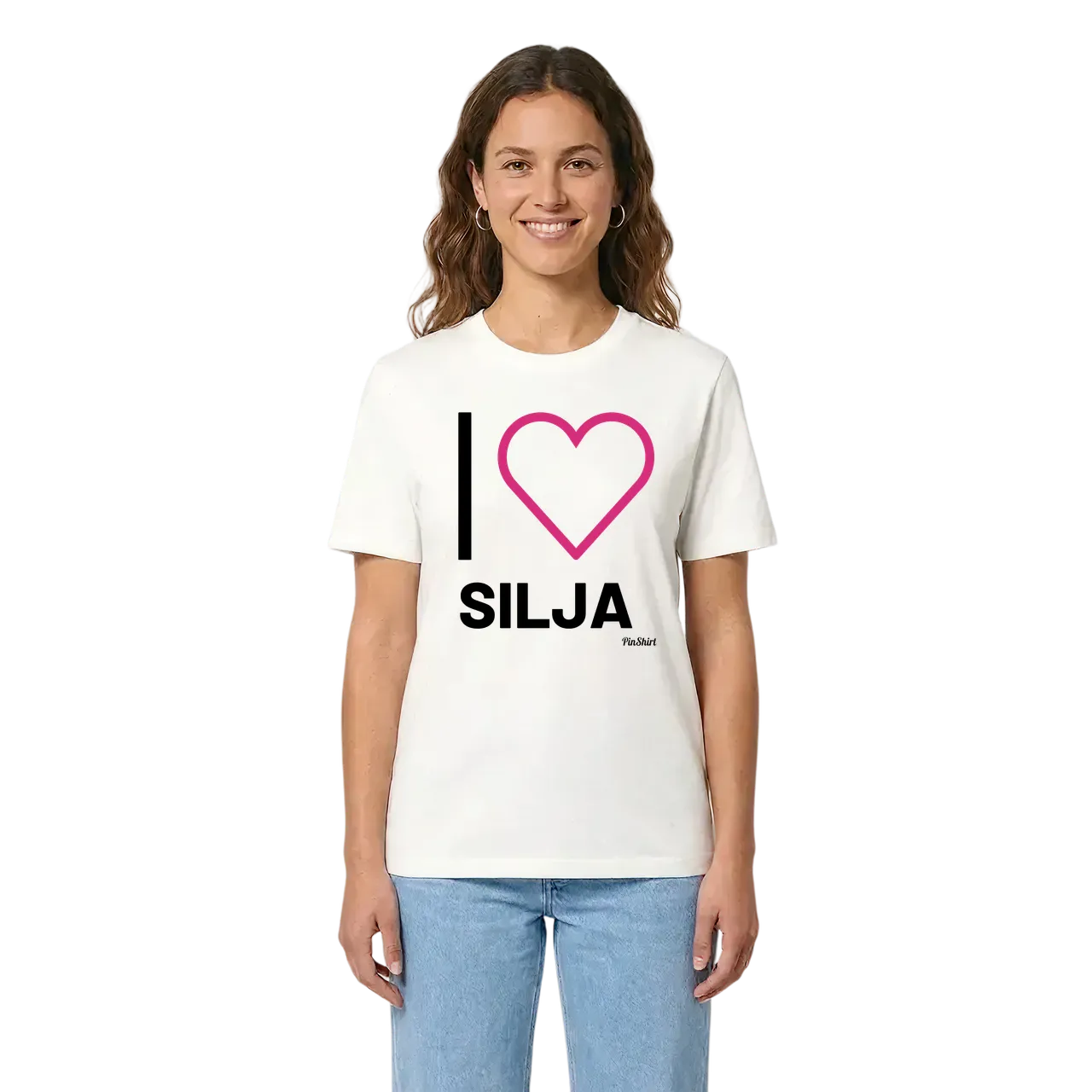 Jag älskar Silja t-shirt stort tryck i miljö