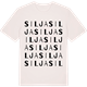 Vintage White t-shirt med Silja ordlek t-shirt