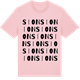 Pink Cotton t-shirt med Sion ordlek t-shirt