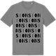 Mid Heather Gray t-shirt med Sion ordlek t-shirt