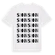 White t-shirt med Sion ordlek t-shirt