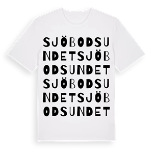 Sjöbodsundet ordlek t-shirt – ekologisk bomull t-shirt från Pinshirt