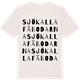 Vintage White t-shirt med Sjökallafäbodarna ordlek t-shirt