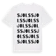 White t-shirt med Sjols ordlek t-shirt