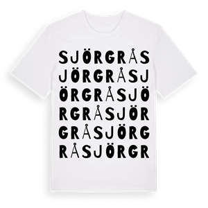 Sjörgrå ordlek t-shirt – ekologisk bomull t-shirt från Pinshirt