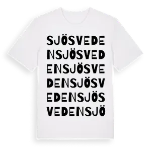 Sjösveden ordlek t-shirt – ekologisk bomull t-shirt från Pinshirt