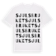 White t-shirt med Sjulsbruket ordlek t-shirt