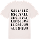 Vintage White t-shirt med Sjuvallen ordlek t-shirt
