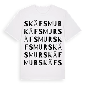 Skäfsmur ordlek t-shirt – ekologisk bomull t-shirt från Pinshirt