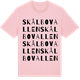 Pink Cotton t-shirt med Skålbovallen ordlek t-shirt