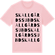 Pink Cotton t-shirt med Skallgårdssund ordlek t-shirt