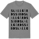 Mid Heather Gray t-shirt med Skallgårdssund ordlek t-shirt