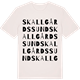 Vintage White t-shirt med Skallgårdssund ordlek t-shirt