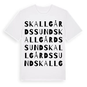 Skallgårdssund ordlek t-shirt – ekologisk bomull t-shirt från Pinshirt