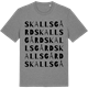Mid Heather Gray t-shirt med Skallsgård ordlek t-shirt