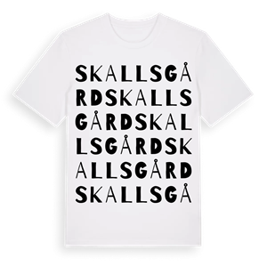 Skallsgård ordlek t-shirt – ekologisk bomull t-shirt från Pinshirt