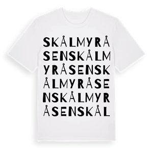 Skålmyråsen ordlek t-shirt – ekologisk bomull t-shirt från Pinshirt