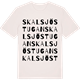Vintage White t-shirt med Skalsjöstugan ordlek t-shirt