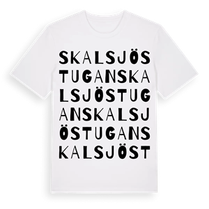 Skalsjöstugan ordlek t-shirt – ekologisk bomull t-shirt från Pinshirt
