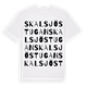 Skalsjöstugan ordlek t-shirt