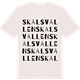 Vintage White t-shirt med Skalsvallen ordlek t-shirt