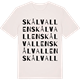 Vintage White t-shirt med Skålvallen ordlek t-shirt
