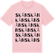 Pink Cotton t-shirt med Skån ordlek t-shirt