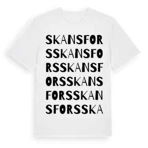 Skansfors ordlek t-shirt – ekologisk bomull t-shirt från Pinshirt