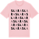 Pink Cotton t-shirt med Skara ordlek t-shirt