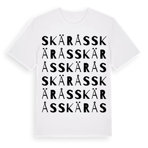 Skärås ordlek t-shirt – ekologisk bomull t-shirt från Pinshirt
